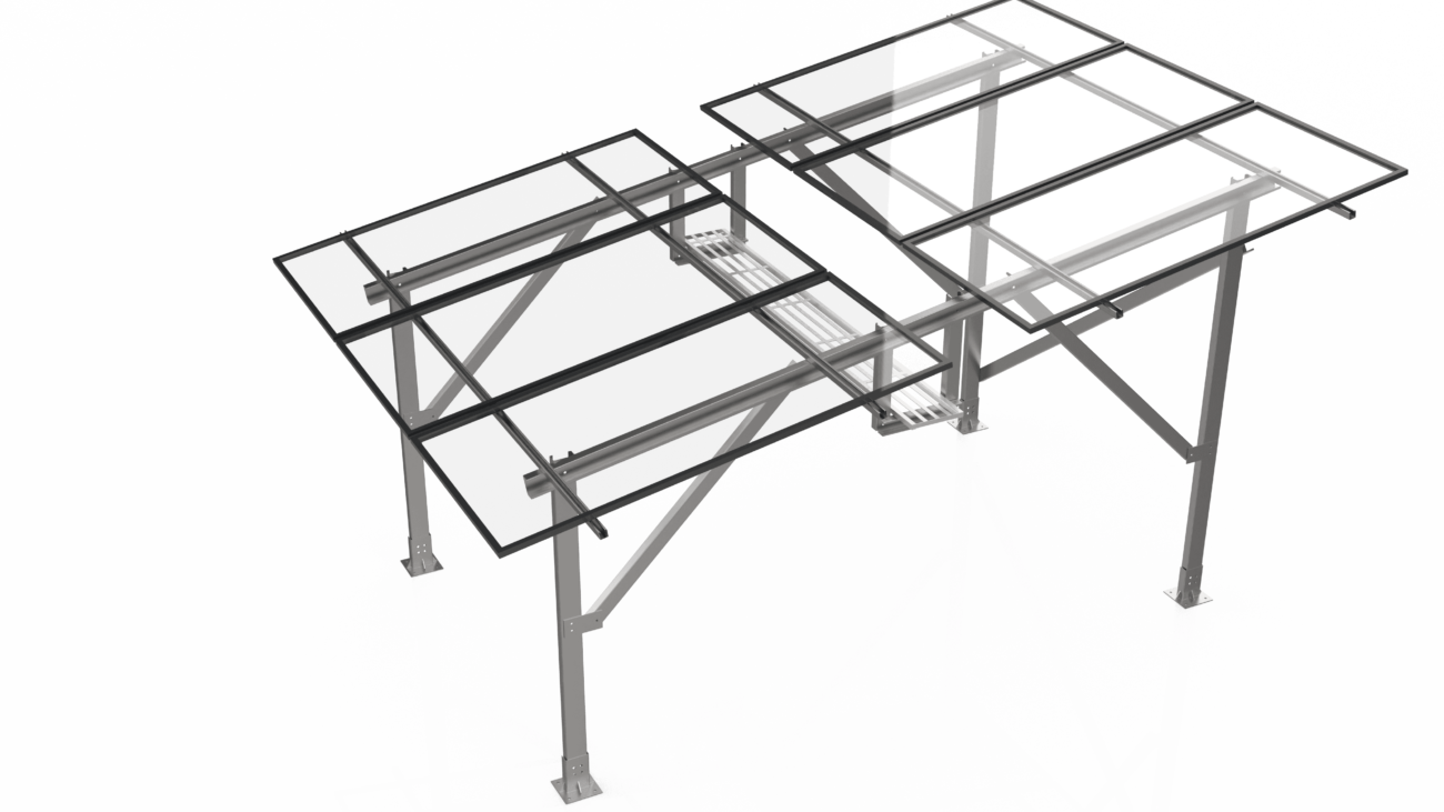 Engineered prefab solar structure with bolt-based connections