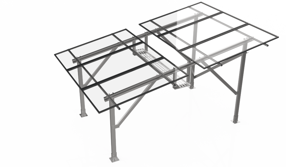 Engineered prefab solar structure with bolt-based connections